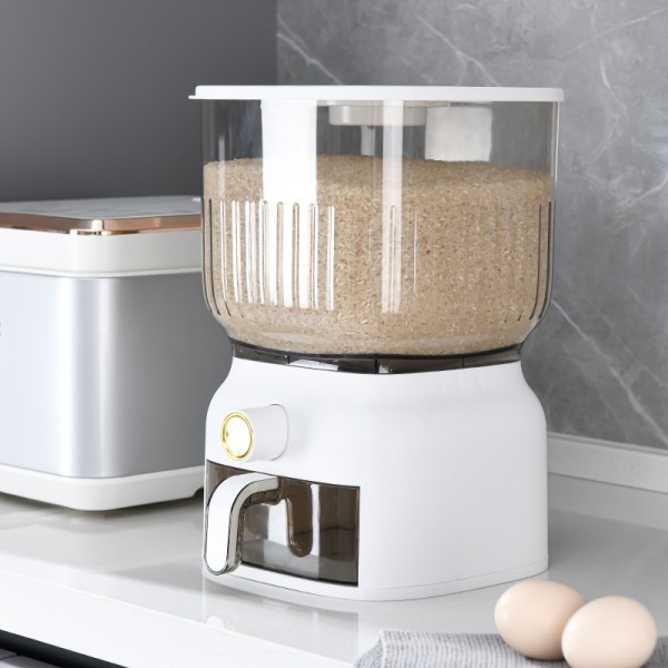 Japanese Style Kitchen With Timer, Insect Proof And Moisture-Proof, Press To Pick Up Rice, Transparent And Visible Rice Storage Box, Sealed Miscellaneous Grain Tank, Rice Bucket