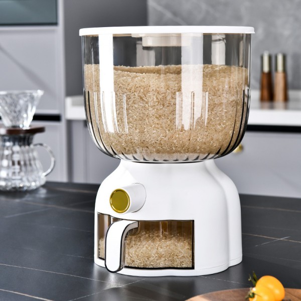 Japanese Style Kitchen With Timer, Insect Proof And Moisture-Proof, Press To Pick Up Rice, Transparent And Visible Rice Storage Box, Sealed Miscellaneous Grain Tank, Rice Bucket